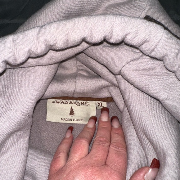 Wanakome Pink , Blue/Gray and taupe Colorblock Hoodie - Picture 2 of 2